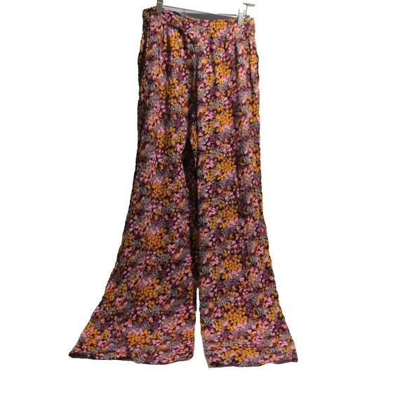 Roxy Forever And A Day Pants NWT Size M Anthracite Floral Daze Wide Leg - Picture 7 of 9